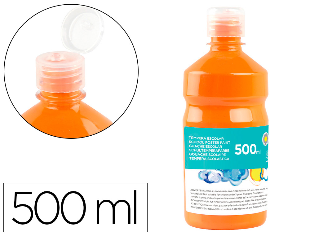 Pintura dedos Jovi 500 ml. Naranja (12) - Material escolar