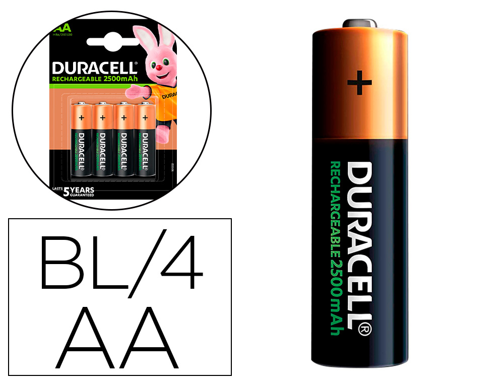 Pilas alcalinas Duracell x 6 unidades AA PACK TECNOLOGIA PILAS