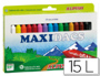 LAPICES CERA ALPINO MAXIDACS CAJA DE 15 UNIDADES COLORES SURTIDOS
