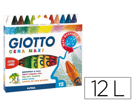 Compra Lapices cera giotto bebe super schoolpack de 40 unidades + 2  sacapauntas