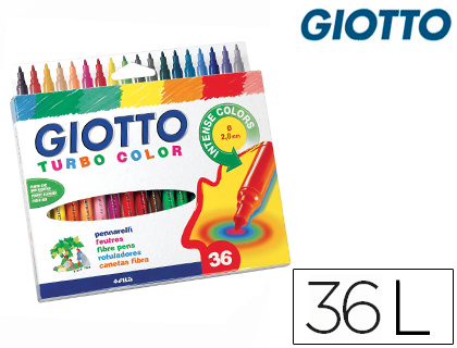 Juego de rotuladores lavables de 36 colores para niños