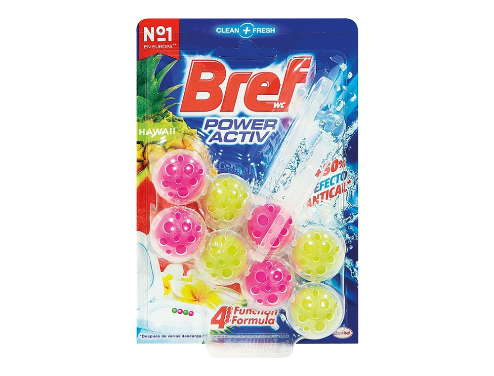 Soprinter  DESINFECTANTE Y AMBIENTADOR DE INODORO BREF WC PODER ACTIVO  CLORO 50 G BLISTER DE 2 UNIDADES