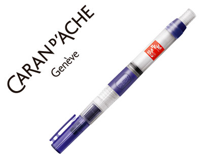 Pincel caran d'ache con deposito de agua regulable cuerpo enroscable y capuchon con clip