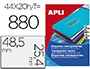 ETIQUETA ADESIVA APLI TRANSPARENTE 48,5X25,4 MM FO
