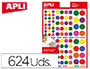 ETIQUETAS APLI AUTOADESIVAS CIRCULO MULTICOLOR BLI