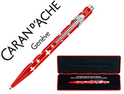 Boligrafo caran d'ache 849 total swiss con estuche punta media