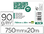 BLOCO DE PAPEL VEGETAL LIDERPAPEL 750MMX20M 90 GR 
