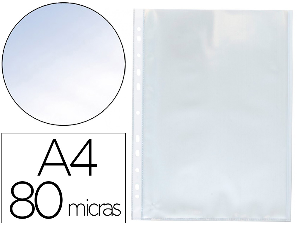 Funda portadocumento Q-connect Din A5 150 micras pvc transparente con uñero  148x210 KF15577