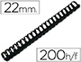 ESPIRAL Q-CONNECT REDONDA 22 MM PLASTICO PRETO CAP