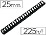 ESPIRAL Q-CONNECT REDONDA 25 MM PLASTICO PRETO CAP