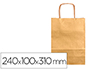 BOLSA KRAFT Q-CONNECT ORO ASA RETORCIDA 240X100X310 MM