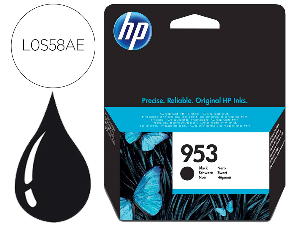 Ink-jet hp 953 officejet pro 8210 / 8218 / 8710 / 8715 / 8718 / 8719 / 8720 / 8725 / 8730 / 874 negro 900 pag