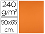 CARTOLINA LIDERPAPEL 50X65 CM 240 GR LARANJA PACK 