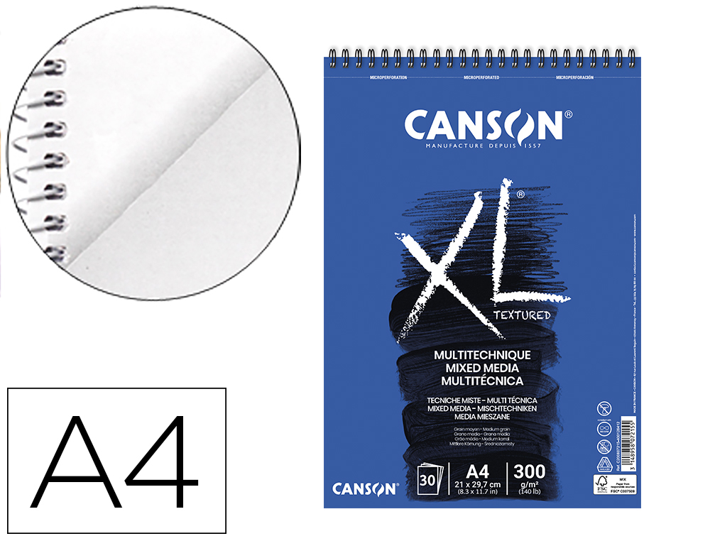 Papel Canson XL Acuarela 300 g