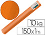 PAPEL KRAFT VERJURADO LIDERPAPEL NARANJA ANCHO 1 MT LONGITUD 150 MT GRAMAJE 65 GR PESO 10 KG