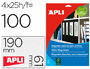 ETIQUETAS ADESIVAS APLI DIN A4 190X61 MM