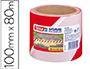 FITA DE SINALIZACAO TESA VERMELHO E BRANCO 100MT X
