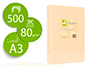 PAPEL DE COR Q-CONNECT DIN A3 80 GR CREME EMBALAGE