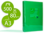 PAPEL DE COR Q-CONNECT DIN A3 80 GR VERDE INTENSO 