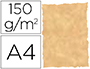 PAPEL PERGAMINO DIN A4 TROQUELADO 150 GR COLOR PARCHMENT OCRE PAQUETE DE 25 HOJAS