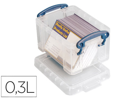 ORGANIZADOR ARCHIVO 2000 PLASTICO TRANSPARENTE CON TAPA0,30 LITROS 65X85X120 MM