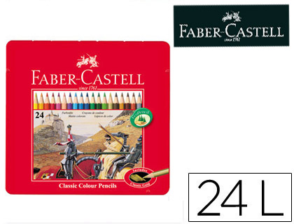 Supial Papelerías  LAPICES DE COLORES FABER CASTELL CAJA METALICA