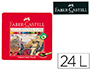 LAPIS DE COR FABER CASTELL CAIXA  METALICA DE 24 C