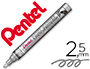 MARCADOR PENTEL PERMANENTE MMP10-Z PRATEADO PARA P
