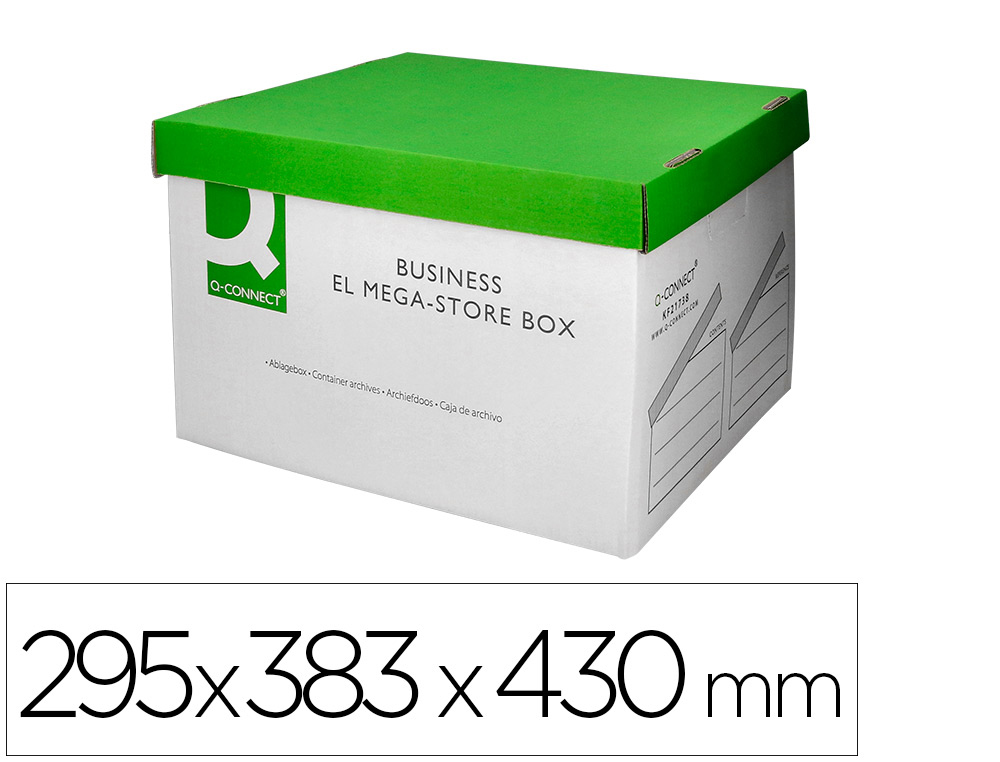 PAPELNOR, S.L.  CAJON Q-CONNECT CARTON PARA 3 CAJAS ARCHIVO