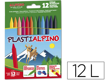 Lápices de ceras Plastidecor BIC 12 Colores surtidos