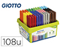 ROTULADOR GIOTTO TURBO MAXI SCHOOL PACK DE 108 UNIDADES 12 COLORES X 9 UNIDADES