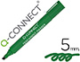 MARCADOR Q-CONNECT PERMANENTE VERDE PONTA BISELADA