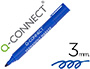 MARCADOR Q-CONNECT PERMANENTE AZUL PONTA REDONDA 3
