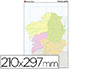 MAPA MUDO COLOR DIN A4 GALICIA POLITICO