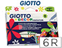 MARCADOR GIOTTO DECOR MATERIALS CAIXA DE 6 CORES S