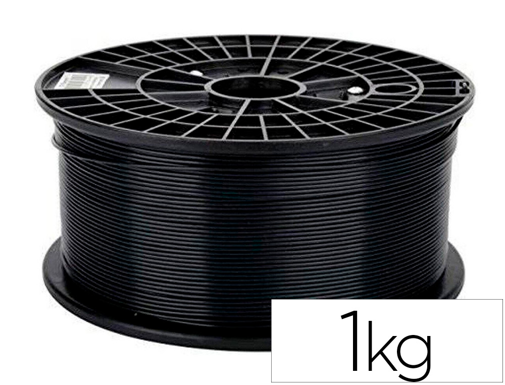 Rollo de filamento pla negro 1kg 1.75mm para impresora 3d