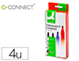 MARCADOR Q-CONNECT MARCADOR PERMANENTE ESTOJO DE 4