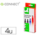 MARCADOR Q-CONNECT MARCADOR PERMANENTE ESTOJO DE 4