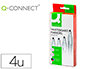 MARCADOR Q-CONNECT QUADRO BRANCO 4 CORES SORTIDAS 