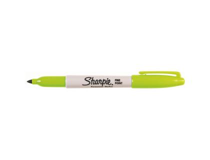 Rotulador sharpie permanente punta fina verde lima