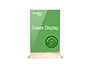 EXPOSITOR SOBREMESA ARCHIVO 2000 FORMA T METACRILATO 100% RECICLADO CON BASE DE MADERA DIN A4 40X210X330 MM