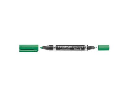 Rotulador staedtler lumocolor permanente duo 348-5 verde punta f 0,6 mm punta m 1,5 mm