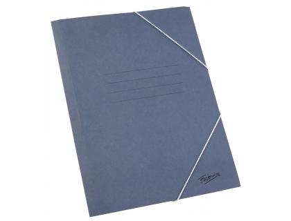 Carpeta fabrisa gomas folio sencilla carton azul clasica