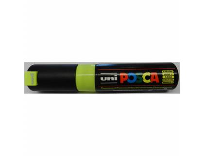 Rotulador uni posca pc-8k marcador de pintura punta biselada 8 mm amarillo fluor