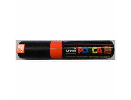 Rotulador uni posca pc-8k marcador de pintura punta biselada 8 mm naranja fluor