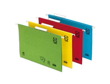 Carpeta colgante gio folio cartulina 230g/m2 visor superior azul