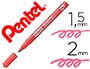 MARCADOR PENTEL N50S PERMANENTE COR VERMELHO 1,5/2