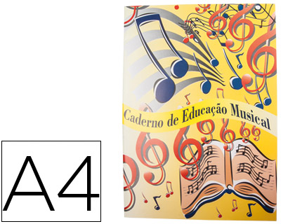 CADERNO DE MUSICA DIN A4 AGRAF 60 GR 20 FOLHAS