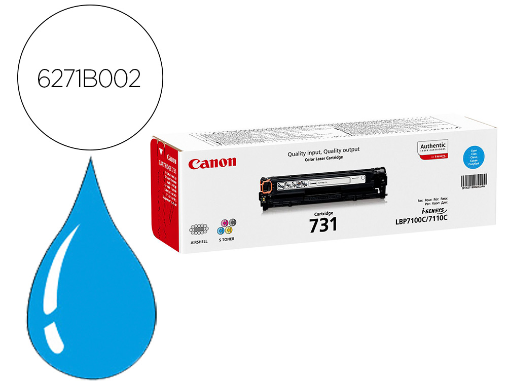 Toner canon 731 lbp7100cn / lbp7100cw /mf623cn / mf628cw /mf8230cn/ mf8280cw/ cian 1500pag