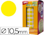 GOMETS AUTOADHESIVOS CIRCULARES 10,5MM AMARILLO ROLLO DE 5192 UNIDADES